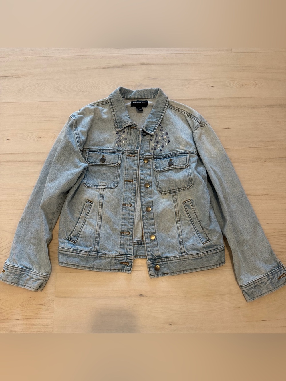 Something Navy Light Blue Denim Jacket